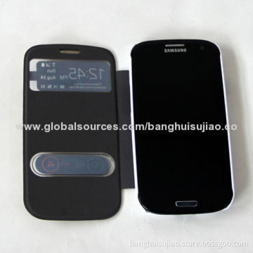 2014 S-view Wooden Case for Samsung Galaxy S3 with Stand